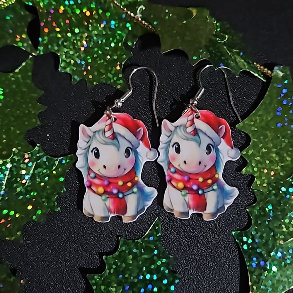 Holiday 🎁 Unicorn Fashion Hook Style Earrings